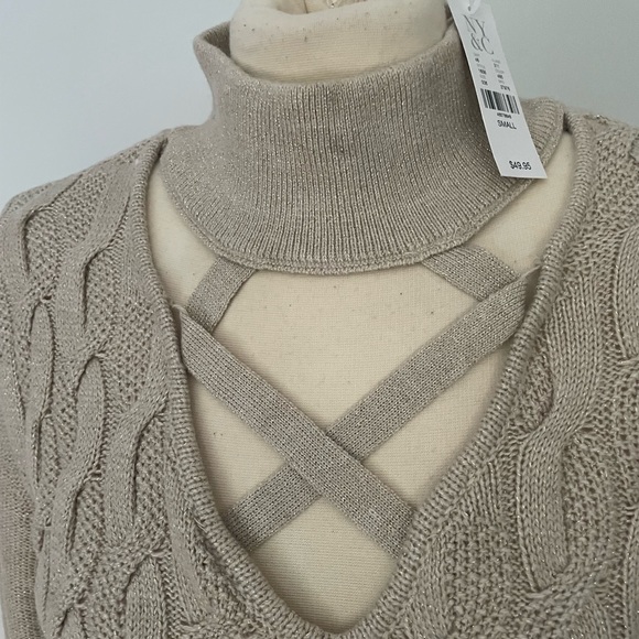 NWT NY & Company beige sweater - Picture 7 of 9